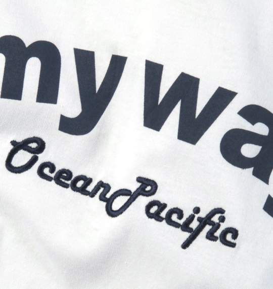 OCEAN PACIFIC ラグランTシャツ(半袖) ホワイト×ネイビー