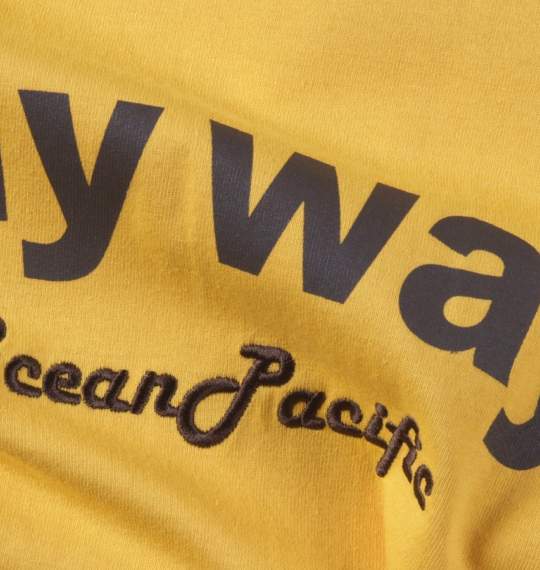 OCEAN PACIFIC ラグランTシャツ(半袖) イエロー×ブラウン