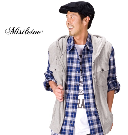 Mistletoe パーカーベスト モクグレー