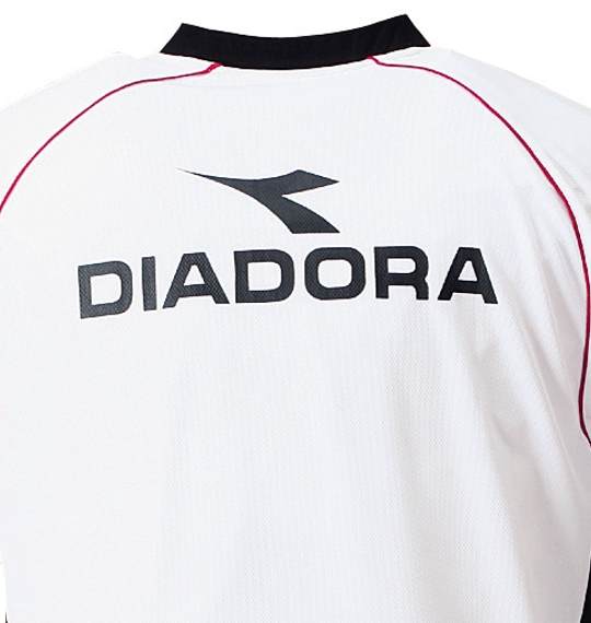 DIADORA プラクティスシャツ ホワイト×ブラック