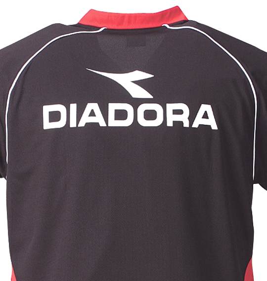 DIADORA プラクティスシャツ ブラック×レッド