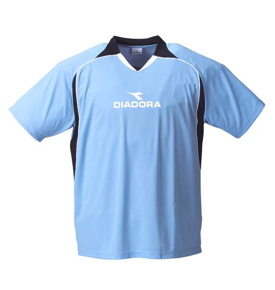 DIADORA プラクティスシャツ サックス×ネイビー