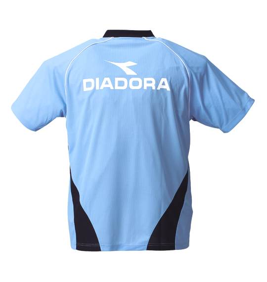 DIADORA プラクティスシャツ サックス×ネイビー