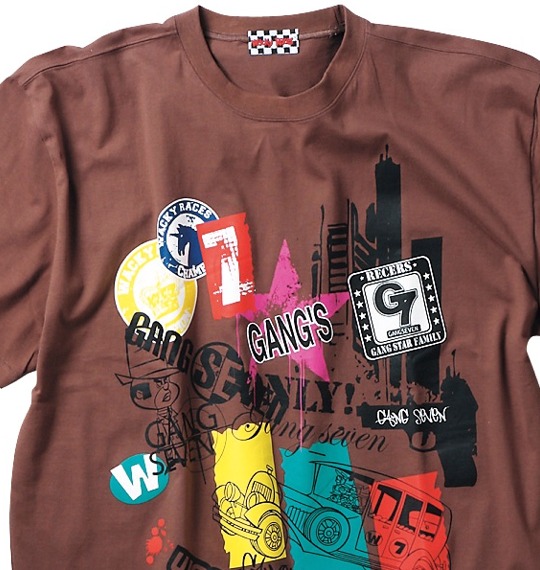 Wacky Races Tシャツ半袖 ブラウン