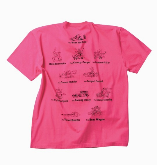 Wacky Races Tシャツ半袖 ピンク