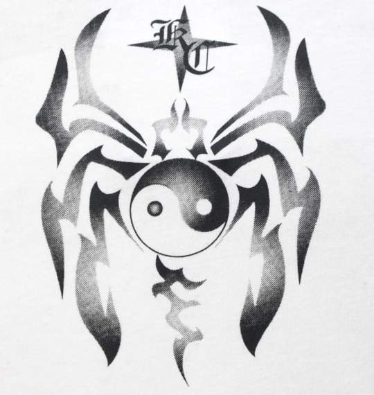 KARMA ラグランTシャツ ホワイト×ブラック