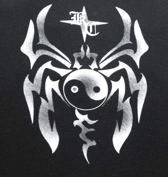 KARMA ラグランTシャツ ブラック×ホワイト