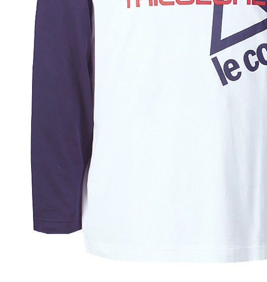 LE COQ SPORTIF ラグランTシャツ ホワイト×ネイビー