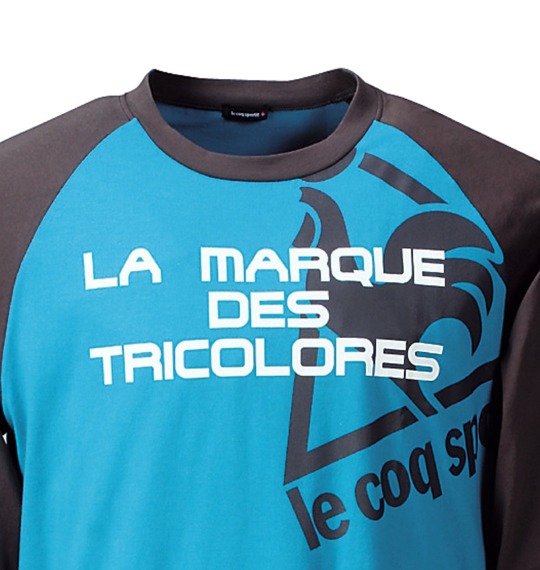 LE COQ SPORTIF ラグランTシャツ ブルー×ダークグレー