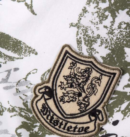 Mistletoe ラグランTシャツ ホワイト×ピンク