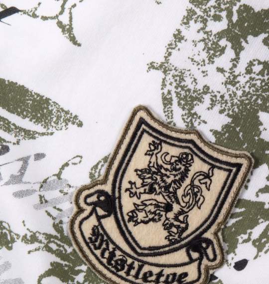 Mistletoe ラグランTシャツ ホワイト×ブラック