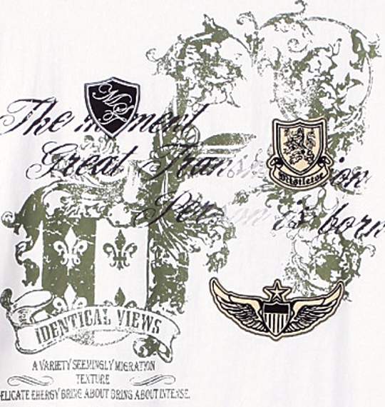 Mistletoe ラグランTシャツ ホワイト×ブラック