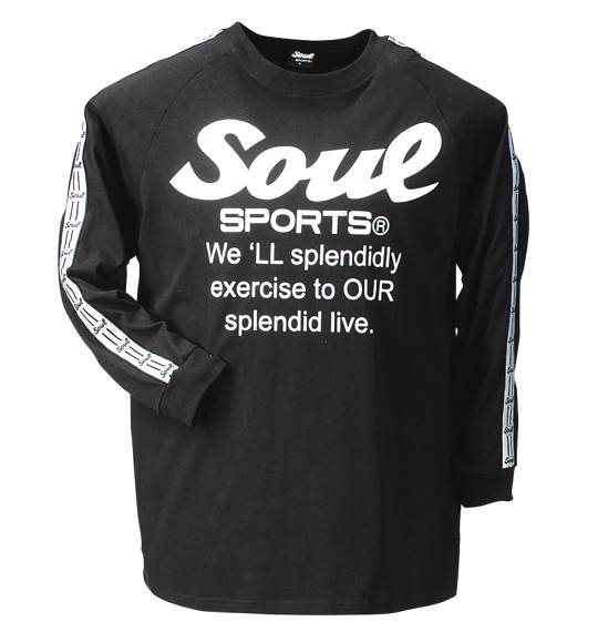 SOUL SPORTS ラグランTシャツ ブラック