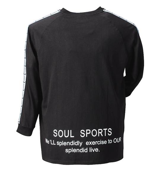 SOUL SPORTS ラグランTシャツ ブラック