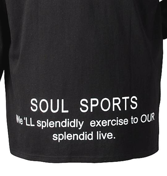 SOUL SPORTS ラグランTシャツ ブラック