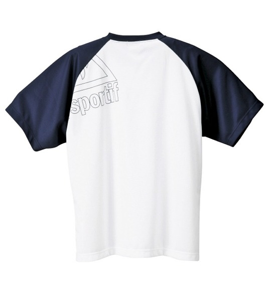 LE COQ SPORTIF Tシャツ(半袖) ホワイト×ネイビー