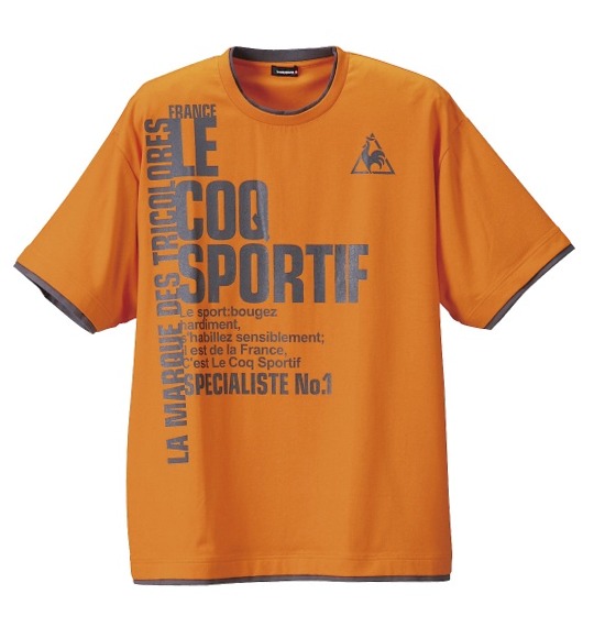 LE COQ SPORTIF Tシャツ(半袖) オレンジ