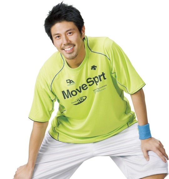 DESCENTE Tシャツ(半袖) ライムグリーン