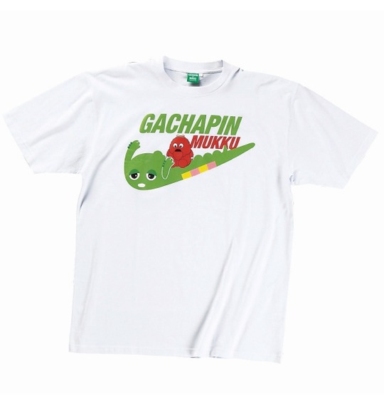 GACHAPIN×MUKKU Tシャツ(半袖) ホワイト