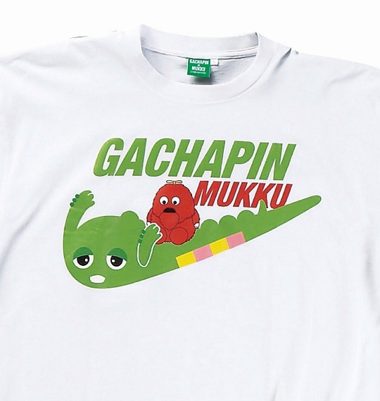 GACHAPIN×MUKKU Tシャツ(半袖) ホワイト