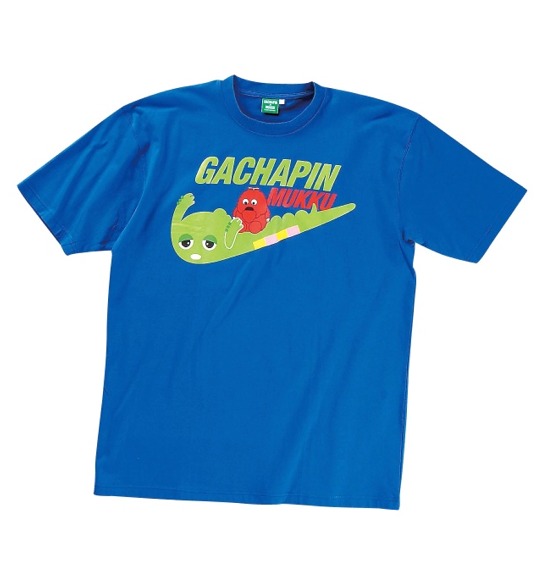 GACHAPIN×MUKKU Tシャツ(半袖) ブルー