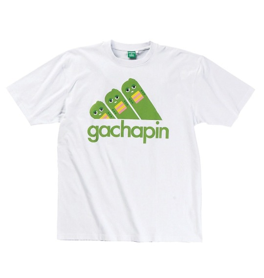 GACHAPIN×MUKKU Tシャツ(半袖) ホワイト