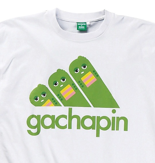 GACHAPIN×MUKKU Tシャツ(半袖) ホワイト