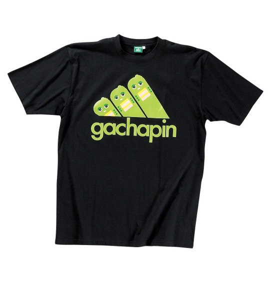 GACHAPIN×MUKKU Tシャツ(半袖) ブラック