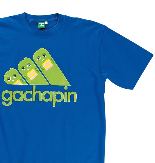GACHAPIN×MUKKU Tシャツ(半袖) ブルー