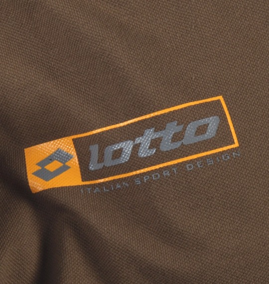 lotto ジップポロシャツ半袖 カーキ
