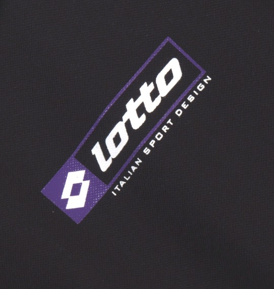 lotto ジップポロシャツ半袖 ブラック