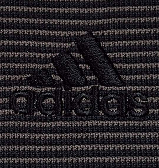 adidas VネックTシャツ 半袖 ブラック×カーキ