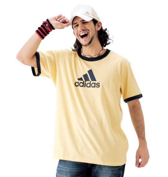 adidas ロゴTシャツ(半袖) モクイエロー