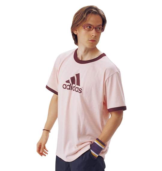 adidas ロゴTシャツ(半袖) モクピンク