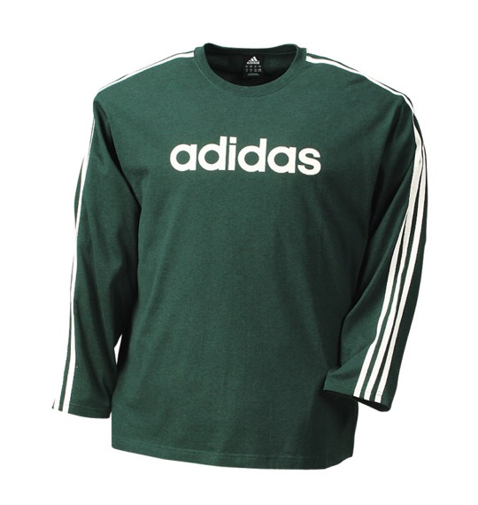 adidas リニアロゴTシャツ モクダークグリーン