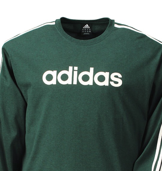 adidas リニアロゴTシャツ モクダークグリーン