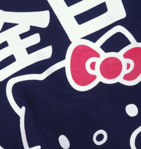 HELLO KITTY×全日本プロレス Tシャツ(半袖) ネイビー