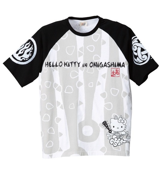 はろうきてぃ おにがしま Tシャツ半袖 ブラック