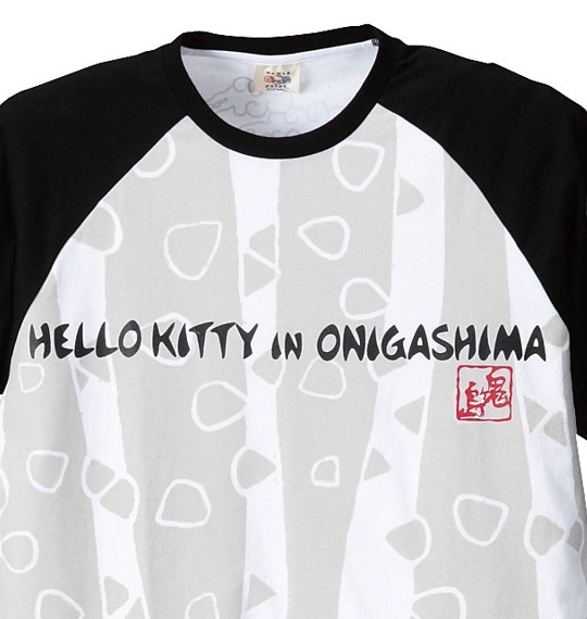 はろうきてぃ おにがしま Tシャツ半袖 ブラック