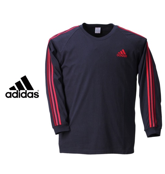 adidas ラグランTシャツ ダークネイビー