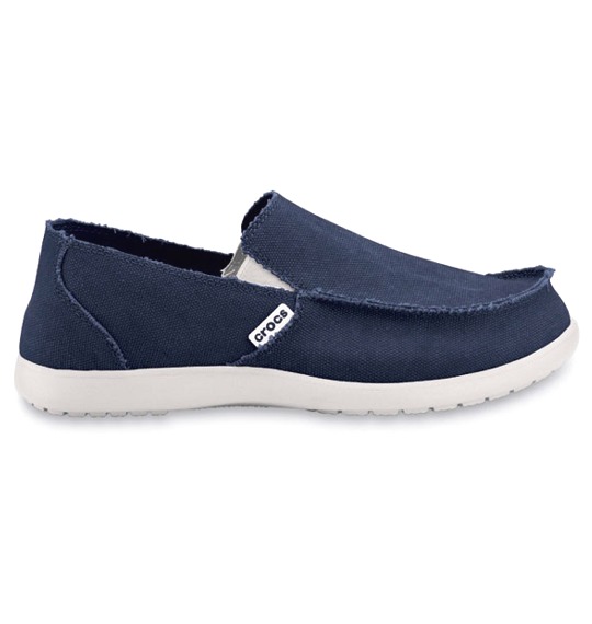 crocs 靴(メンズサンタクルーズ） ホワイト×ネイビー