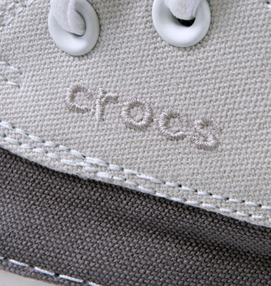 crocs デッキシューズ フーバーボート チャコール×ホワイト