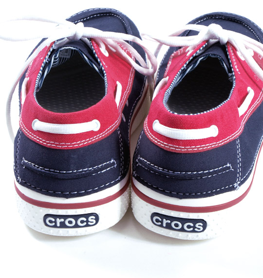 crocs デッキシューズ フーバーボート ネイビー×ホワイト