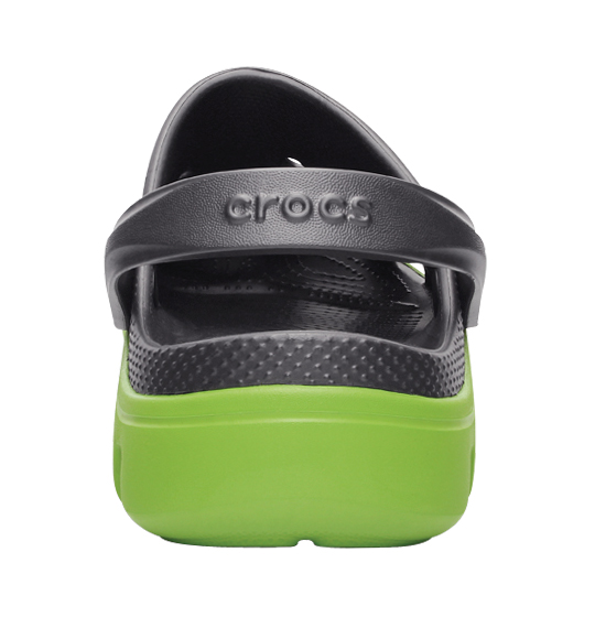 crocs サンダル(デュエットスポーツクロッグ) グラファイト×グリーン