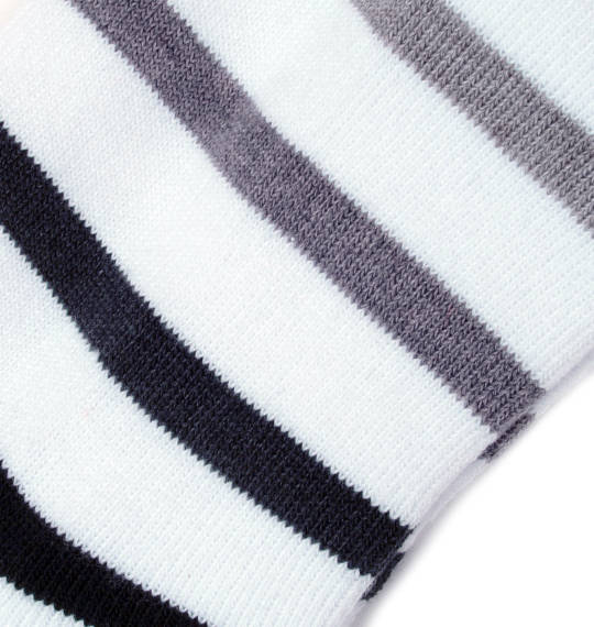  グラデボーダー柄ソックス ホワイト