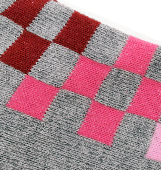  グラデチェッカー柄ソックス グレー