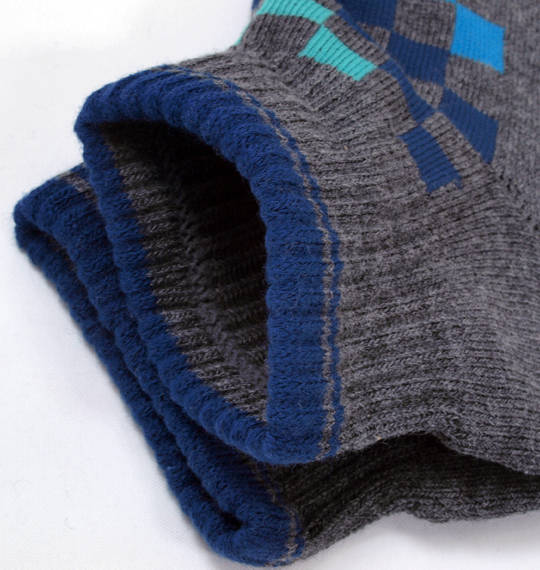  グラデチェッカー柄ソックス チャコール