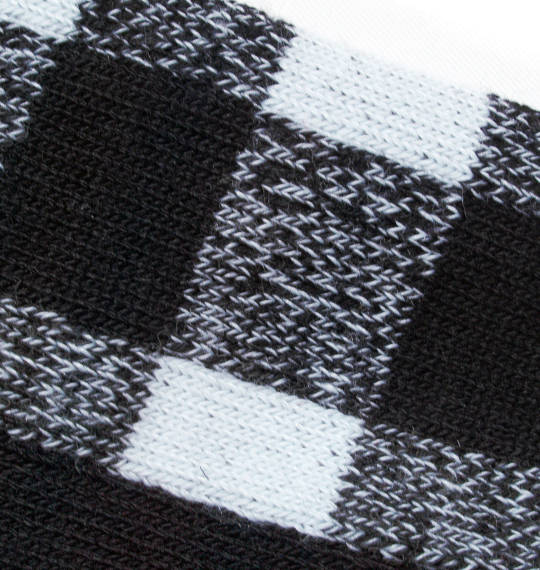  バッファローチェック柄ソックス ブラック×ホワイト