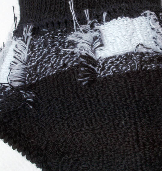  バッファローチェック柄ソックス ブラック×ホワイト