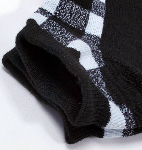  バッファローチェック柄ソックス ブラック×ホワイト